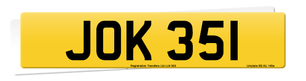 Registration number JOK 351
